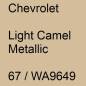 Preview: Chevrolet, Light Camel Metallic, 67 / WA9649.